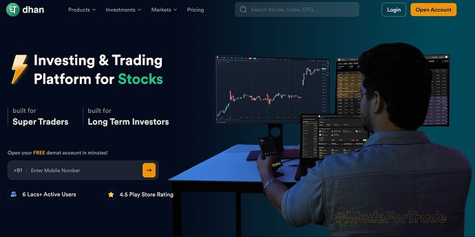 Dhan Home Page