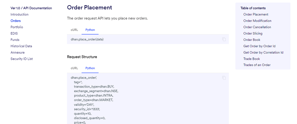 Update to Dhan Python Library - Updated to v1.2 - Product Announcements ...