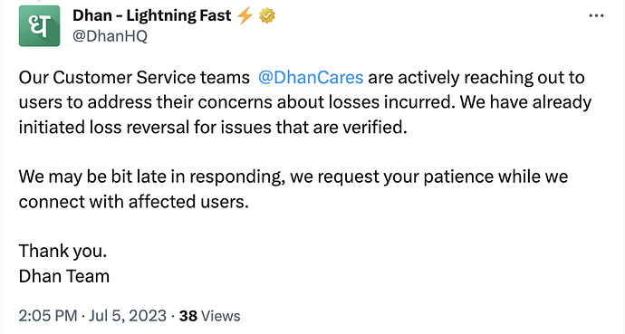 Dhan Tweet - 5th July 2nd