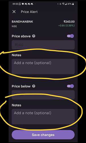 Price Alert in Upstox