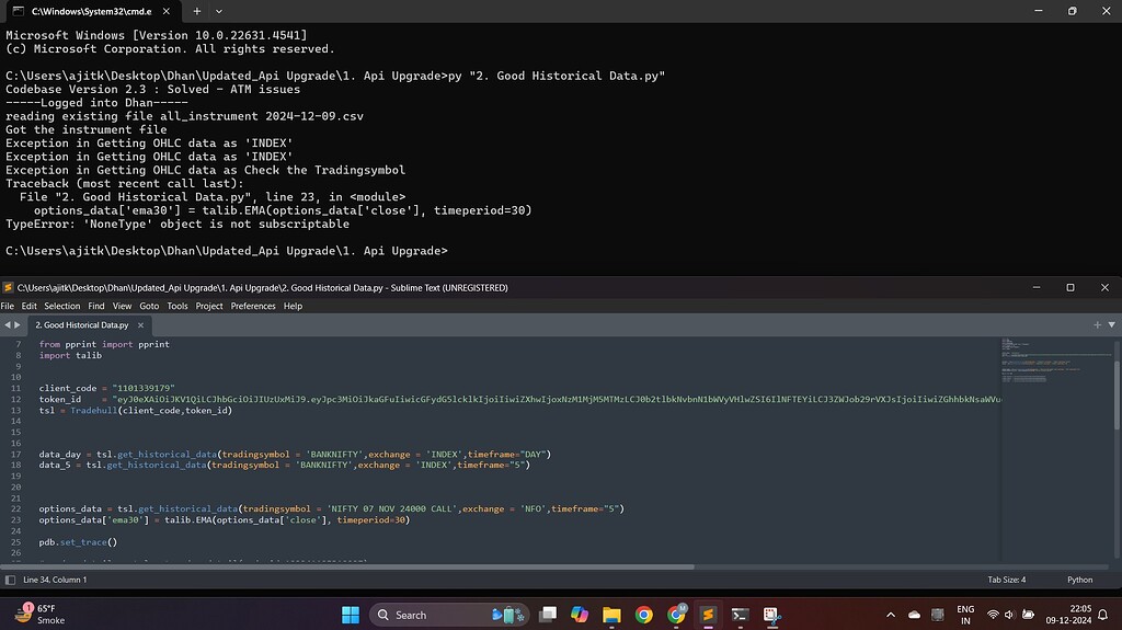 python中typeerror: unsupported data type: class... TypeError: 'NoneType' - MadeForTrade