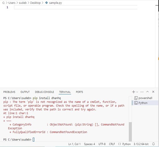 Error is coming during pip install dhanhg - APIs, Automation, Algos ...