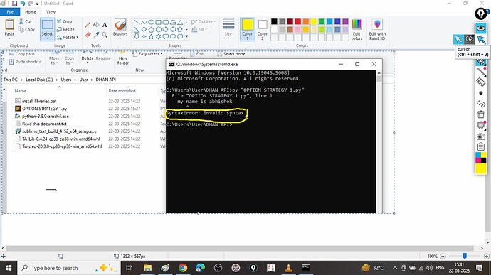 SYNTAX ERROR