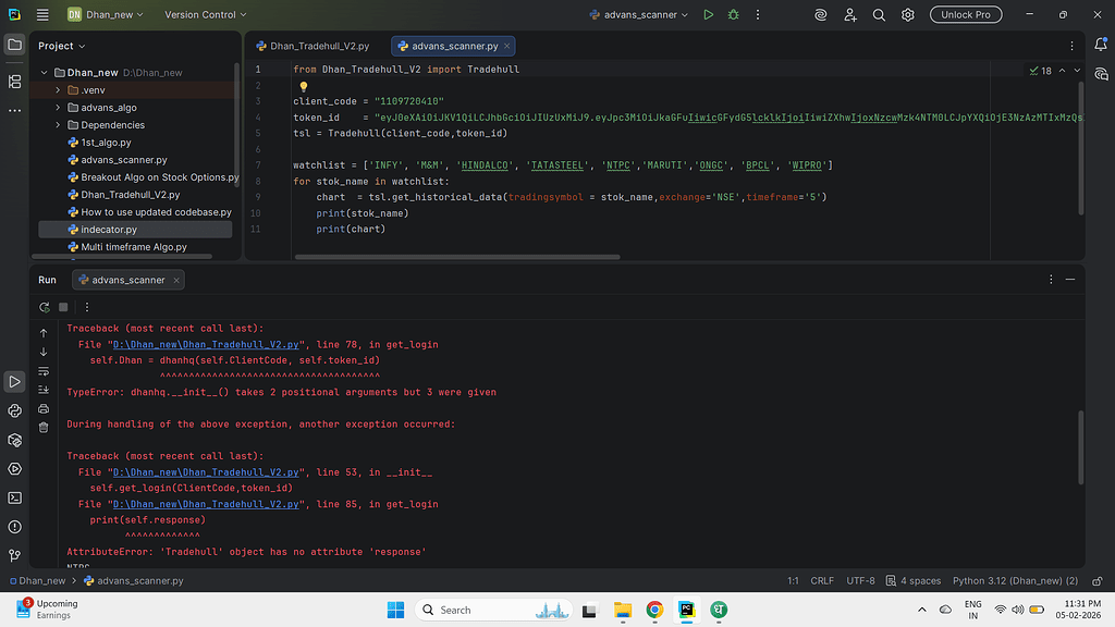 Live data is not coming from the API - APIs, Automation, Algos & Code ...