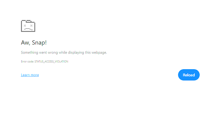 Chrome error