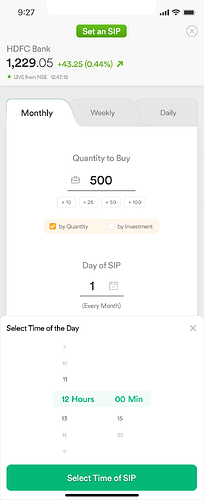 Glimpse of Daily SIP - Custom Time2.