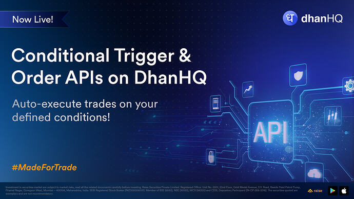 Conditional Trigger & Order APIs