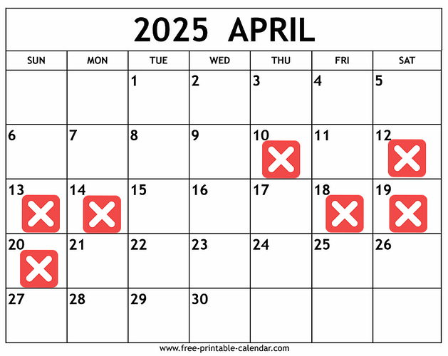 2025 april trading holidays