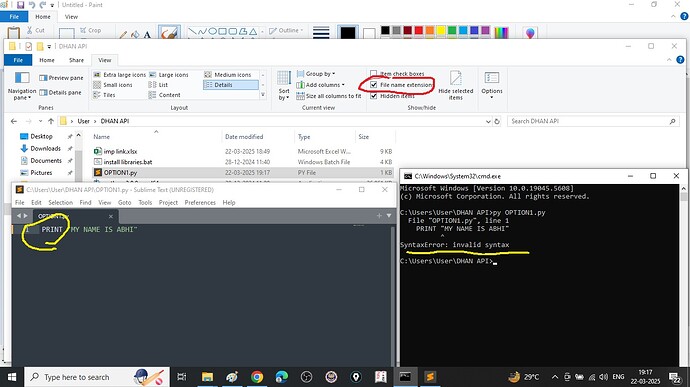 SYNTAX ERROR