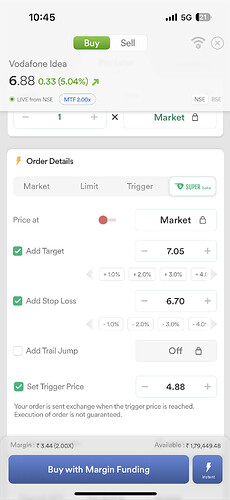 Super Order with Trigger