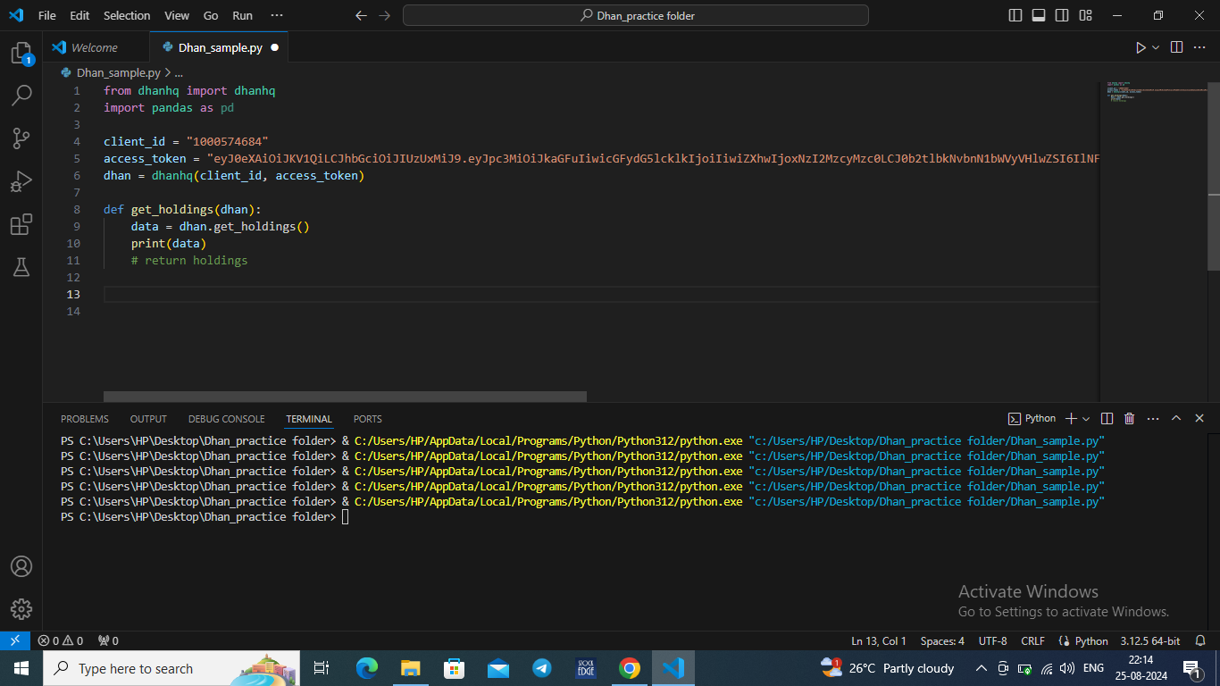 Facing Problem in install Dhan Library - APIs, Automation, Algos & Code ...