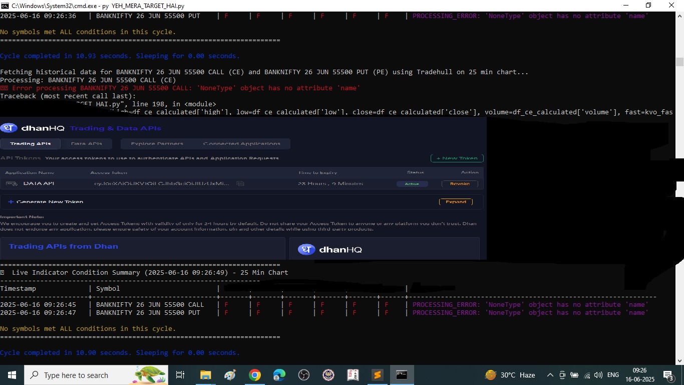 Issue in error code - APIs, Automation, Algos & Code - MadeForTrade