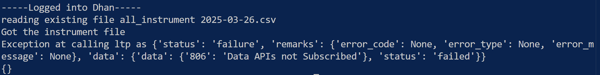 Getting an Error - APIs, Automation, Algos & Code - MadeForTrade