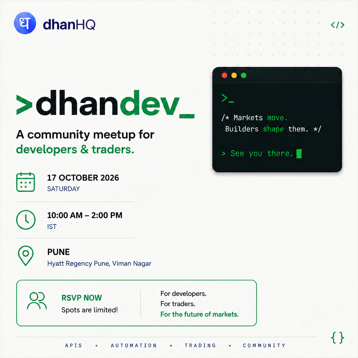 dhanHQ Pune Meetup